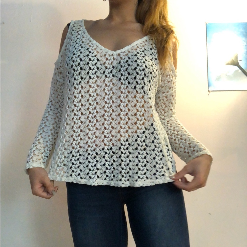 LAST WEEK AVAILABLE - Crochet Boho Cold-Shoulder